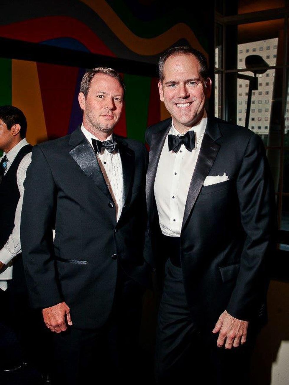 Clinton Turner, left, and Jeff Gremillion at Bering Omega's Sing for Hope