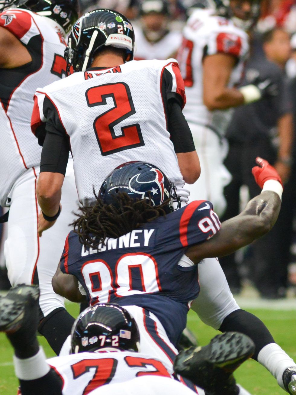 Clowney Texans Falcons sack