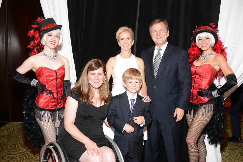 Co chairs - (back) Kathleen and Pat Wood Front Row - Jennifer Hiser - Texas Children's Hospital and William Wood (Kidney transplant recipient) at Nora's Home Gala May 2014