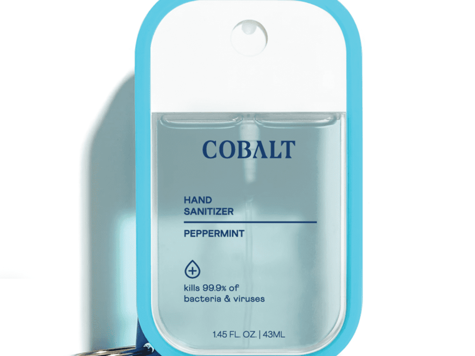 Cobalt hand sanitizer Peppermint clip-on