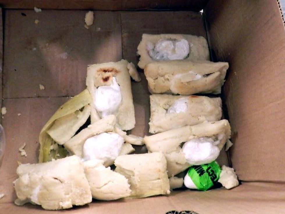 Cocaine stuffed tamales