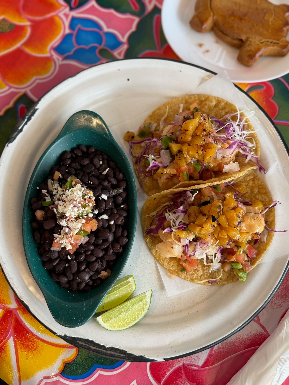 Cochinita & Co shrimp tacos