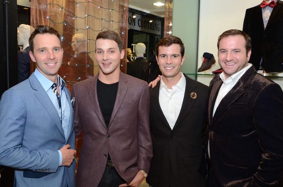 Cody Soutar, from left, Jonathan Blake, J.D. Adamson and Tony Gibson at the Festari Holiday Party December 2014