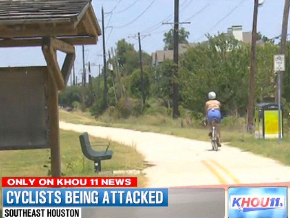 Columbia Tap bike trail Houston attacks on riders August 2013 RUN FLAT