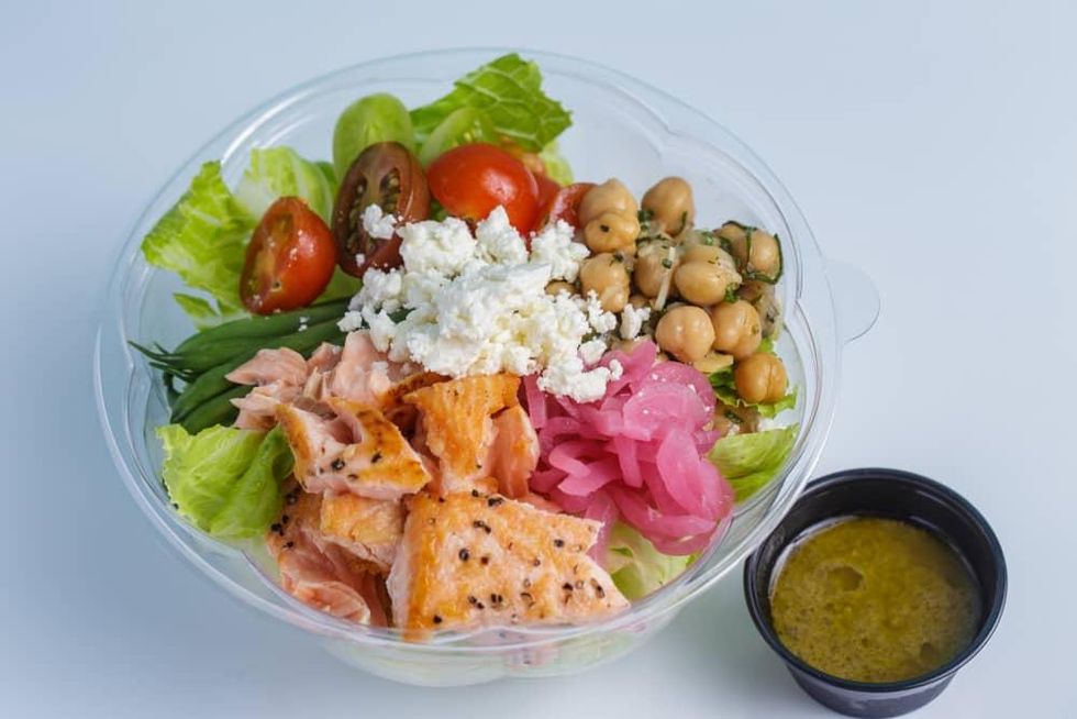 Common Bond On the Go Spring Branch seared salmon bowl