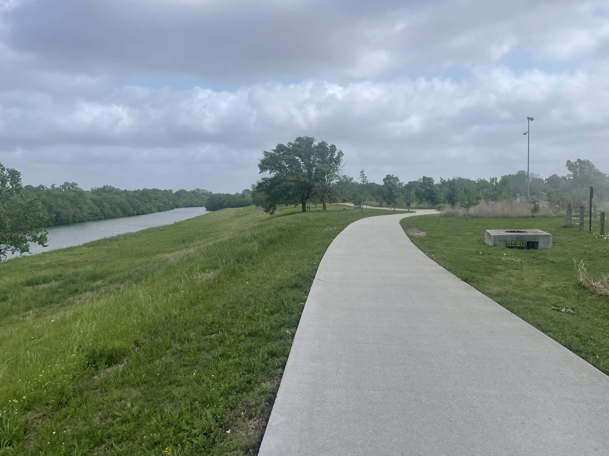 Concrete path along Sims Bayou