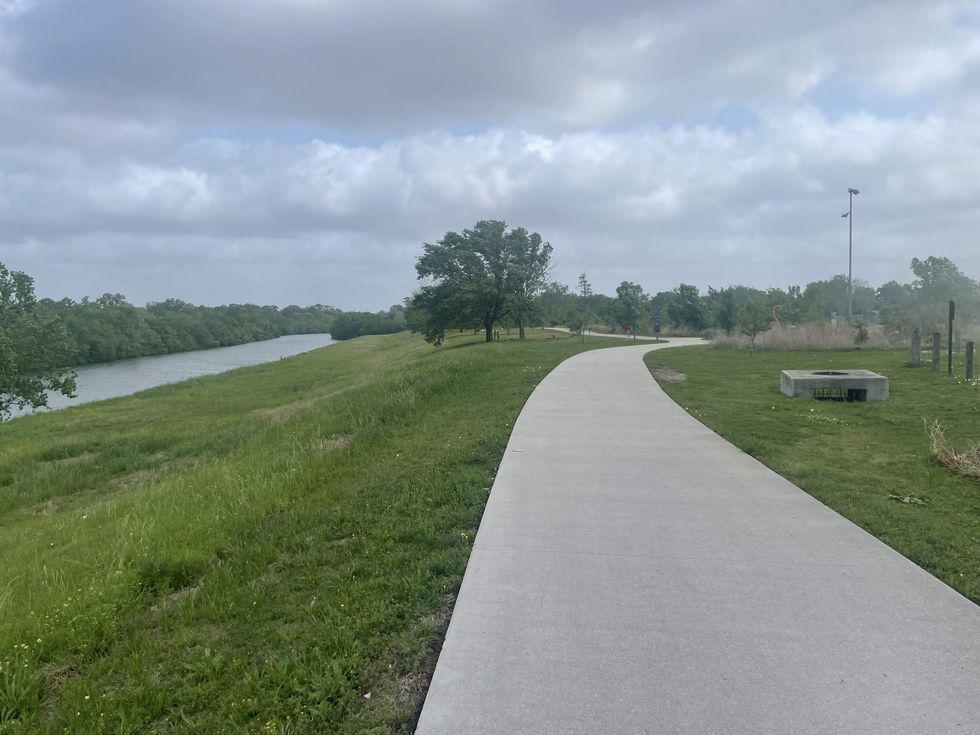 Concrete path along Sims Bayou