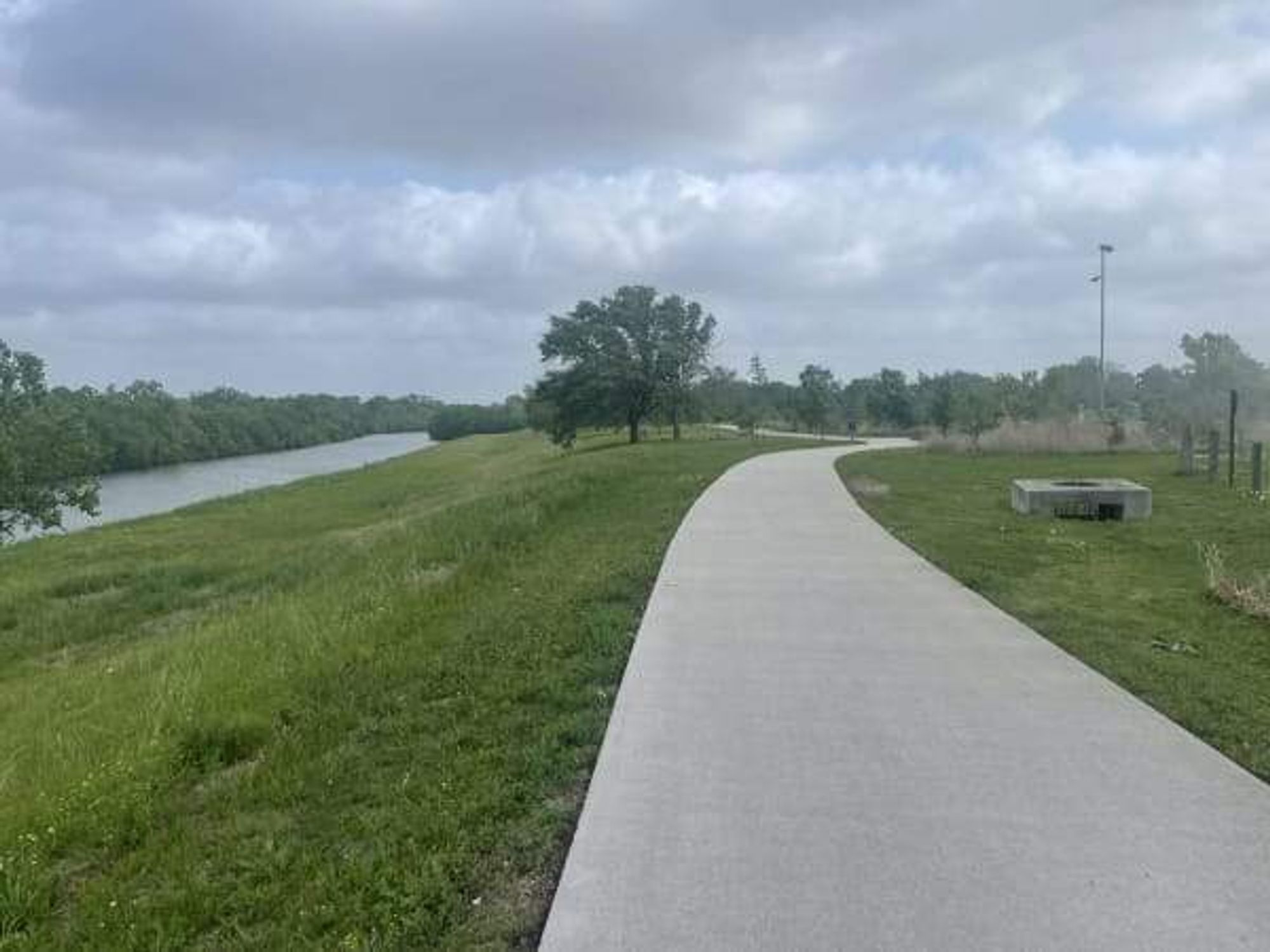 Concrete path along Sims Bayou