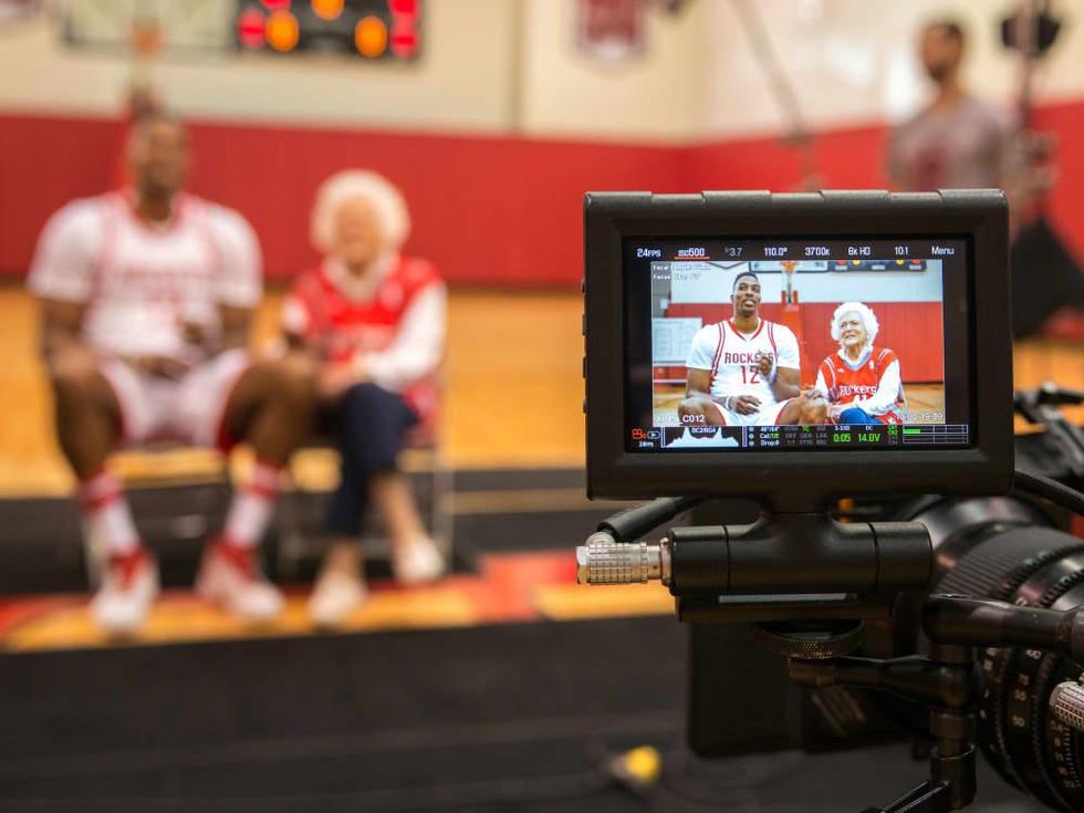 Connect4Literacy photo shoot, Feb. 2016, Barbara Bush, Dwight Howard