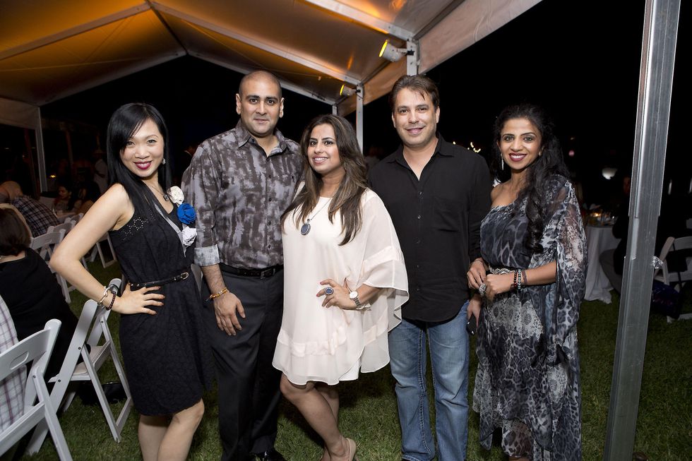 Connie Kwan-Wong, from left, Sandeep Khandelwal, Ruchi Mukherjee, Robert Tijerina and Farida Abjani at the Rothko Chapel Moonrise Party October 2014