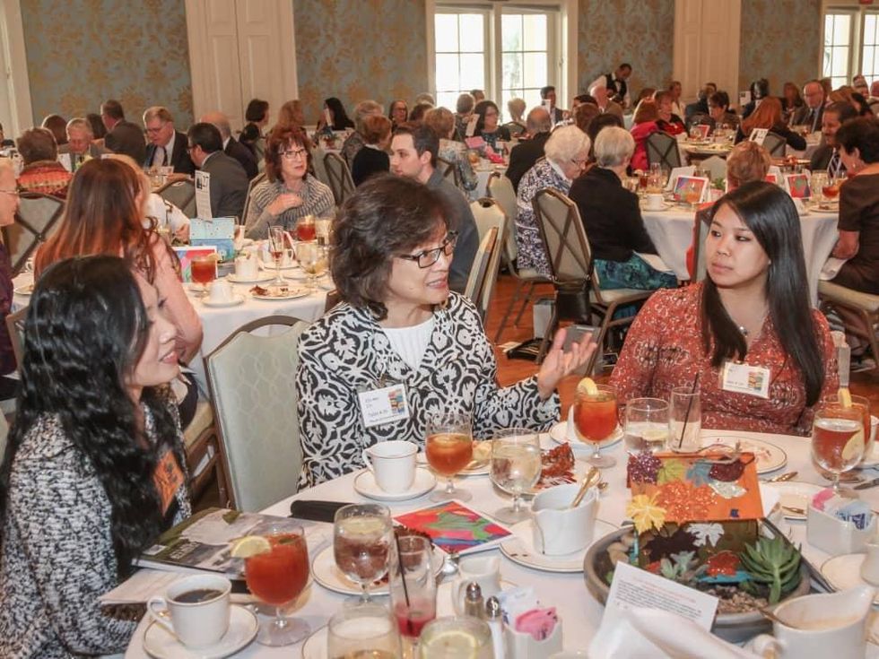 Connie Kwan-Wong with Chines Community Center's Chi-Mei Lin and Lisa To at Art of Conversation