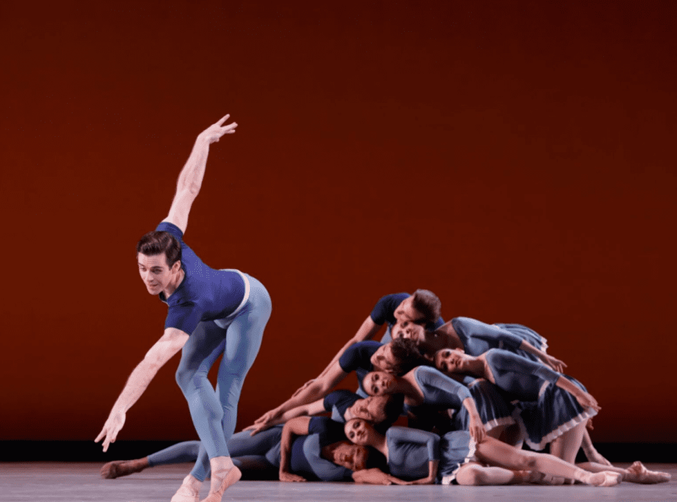 Connor Walsh with Artists of Houston Ballet in Justin Peck's Year of the Rabbit