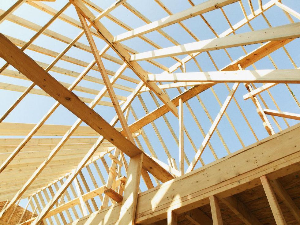 construction house frame ceiling