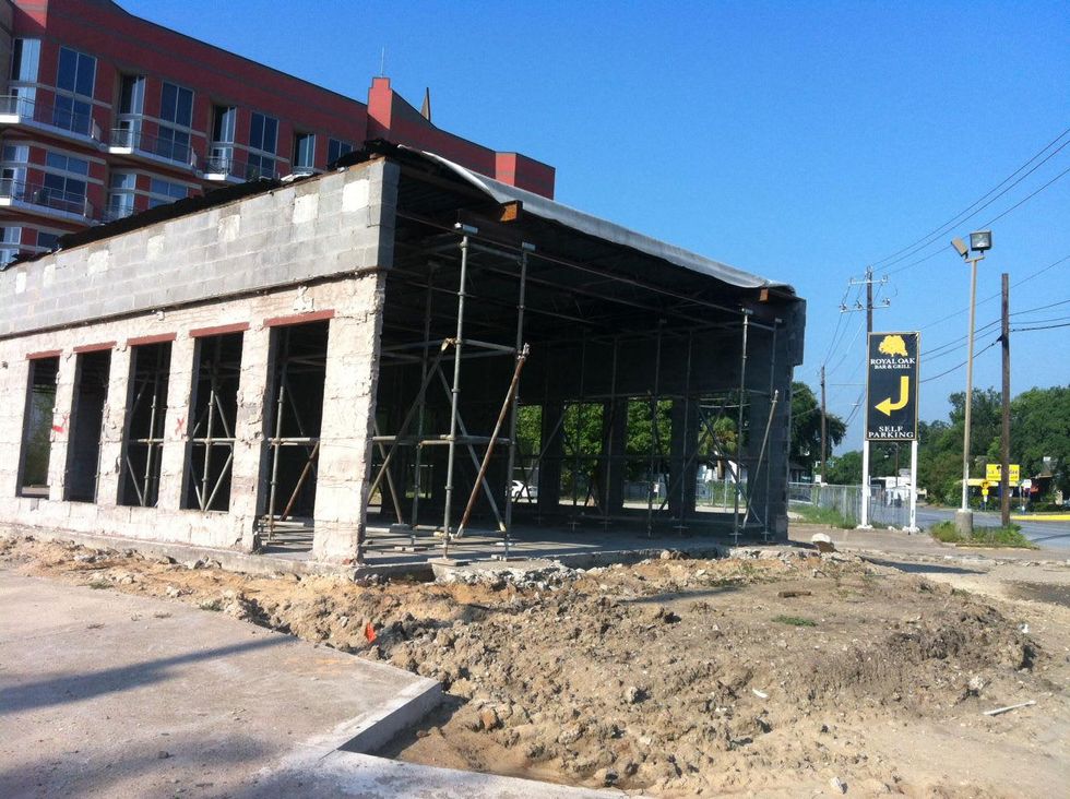 Construction of Doc's bar on Westheimer