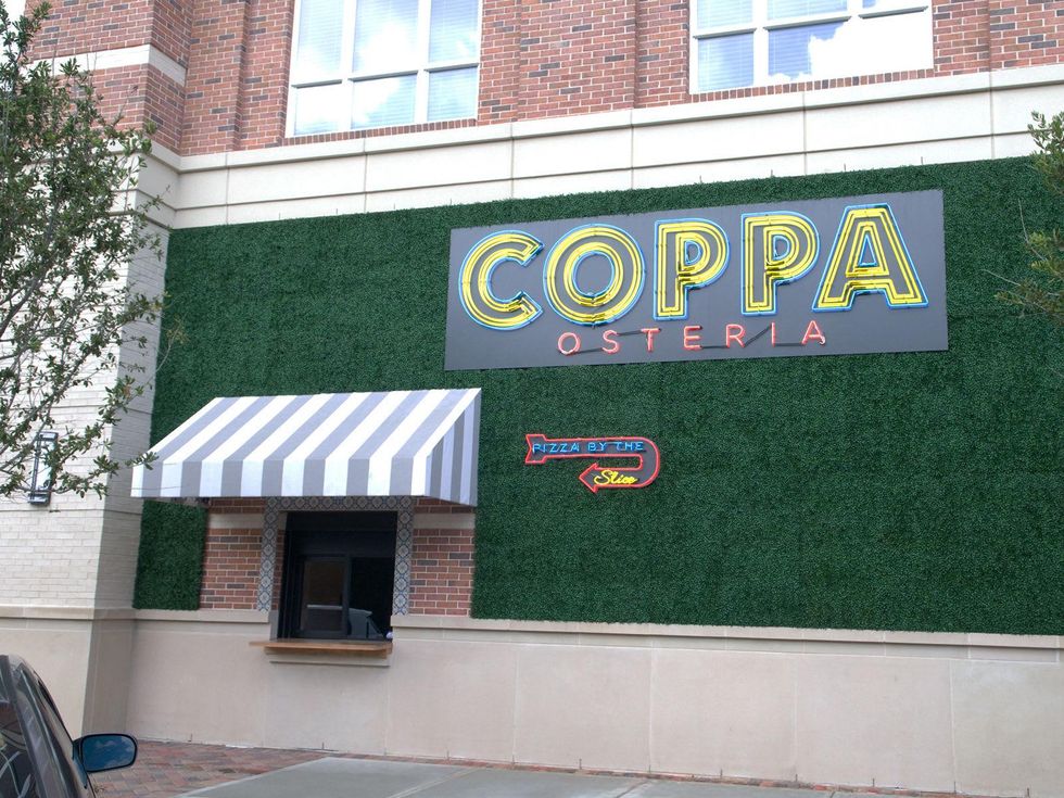 Coppa Osteria September 2013 exterior with neon sign