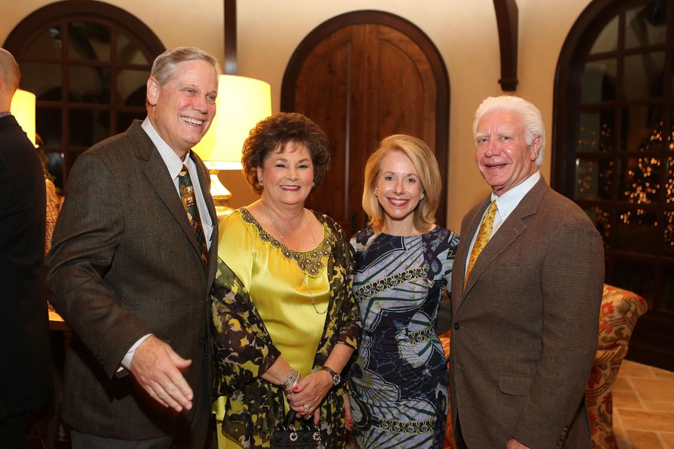 Corbin Robertson Jr., from left, Barbara Robertson, Janet Tallerine and Leonard Tallerine Jr. at St. Luke's holiday party December 2014