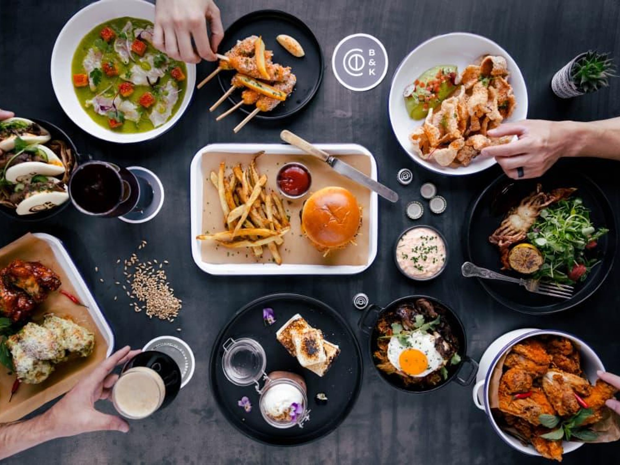 CounterCommon brew pub food spread