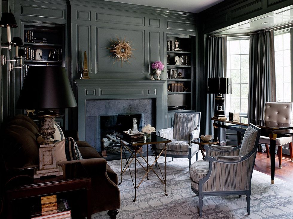 Courtney Hill Interiors, Belmont Study-featured in House Beautiful