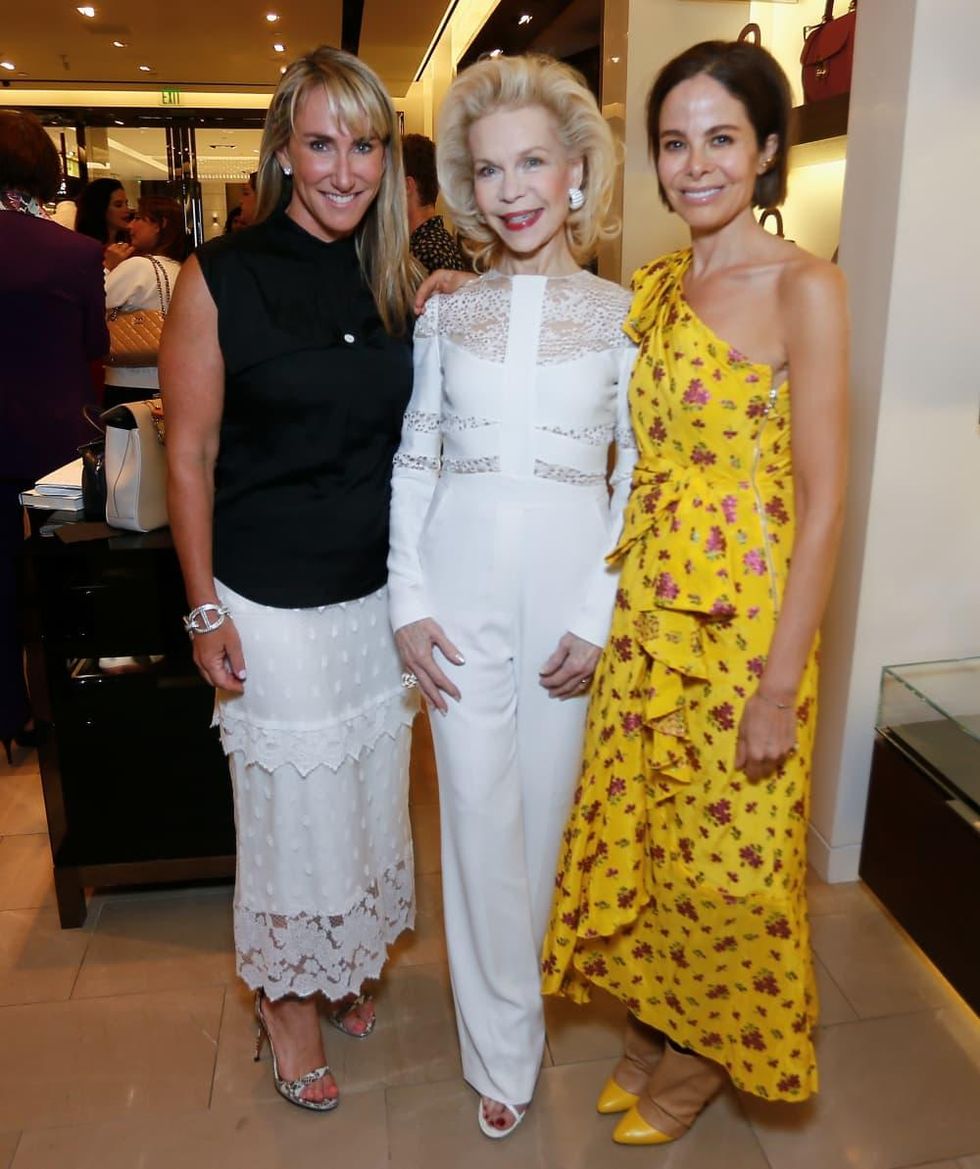 Courtney Sarofim, Lynn Wyatt, Allison Sarofim at Burberry Plum Sykes book party