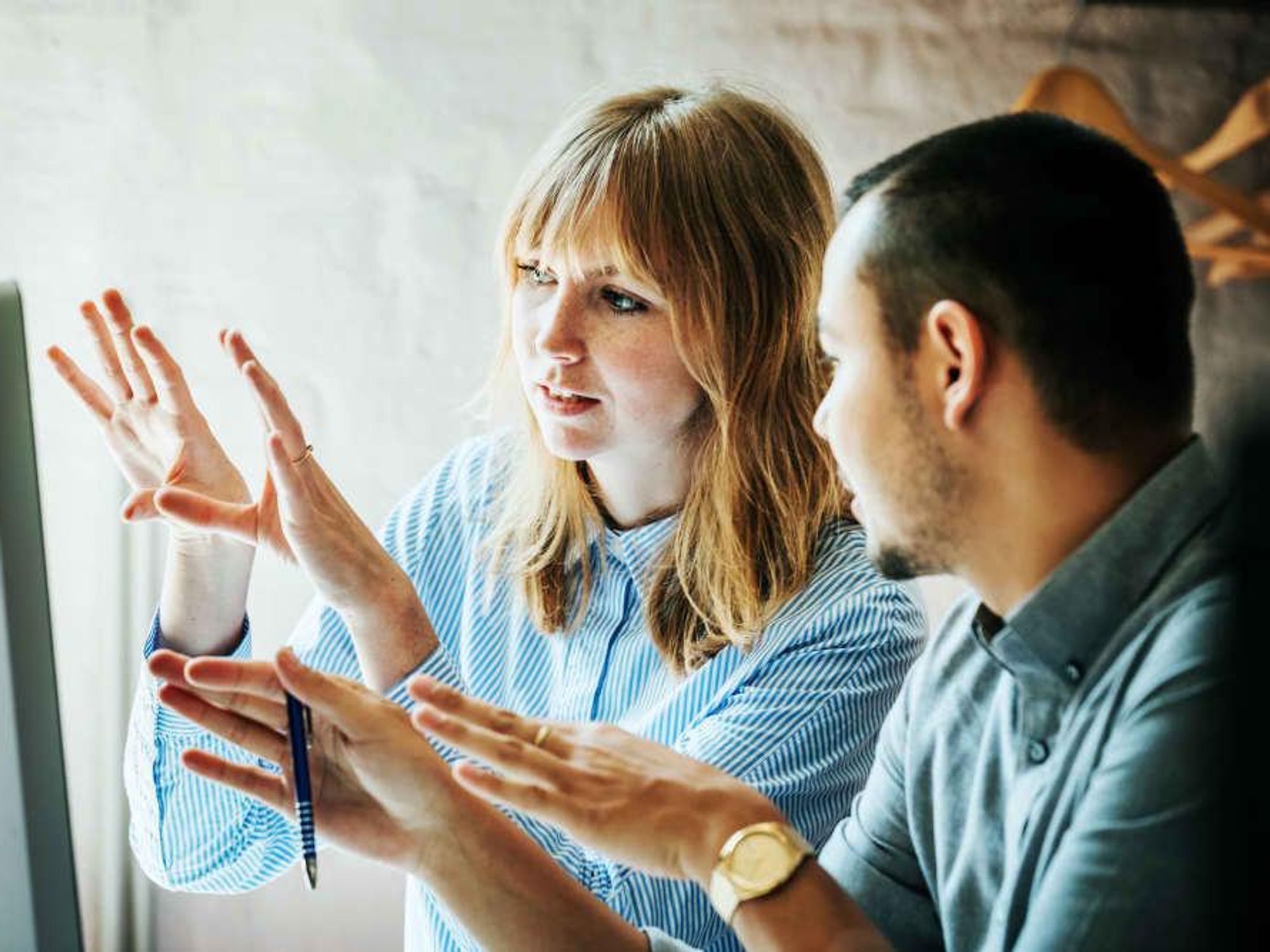 Coworkers collaborating