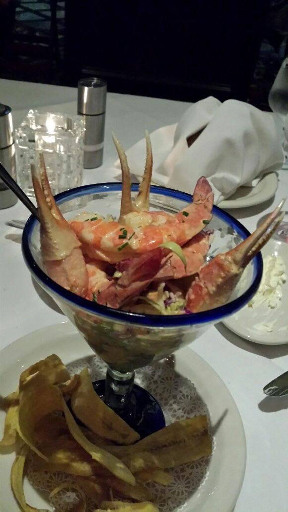 Crab and shrimp "martini" at Vic & Anthony's at the Golden Nugget Lake Charles