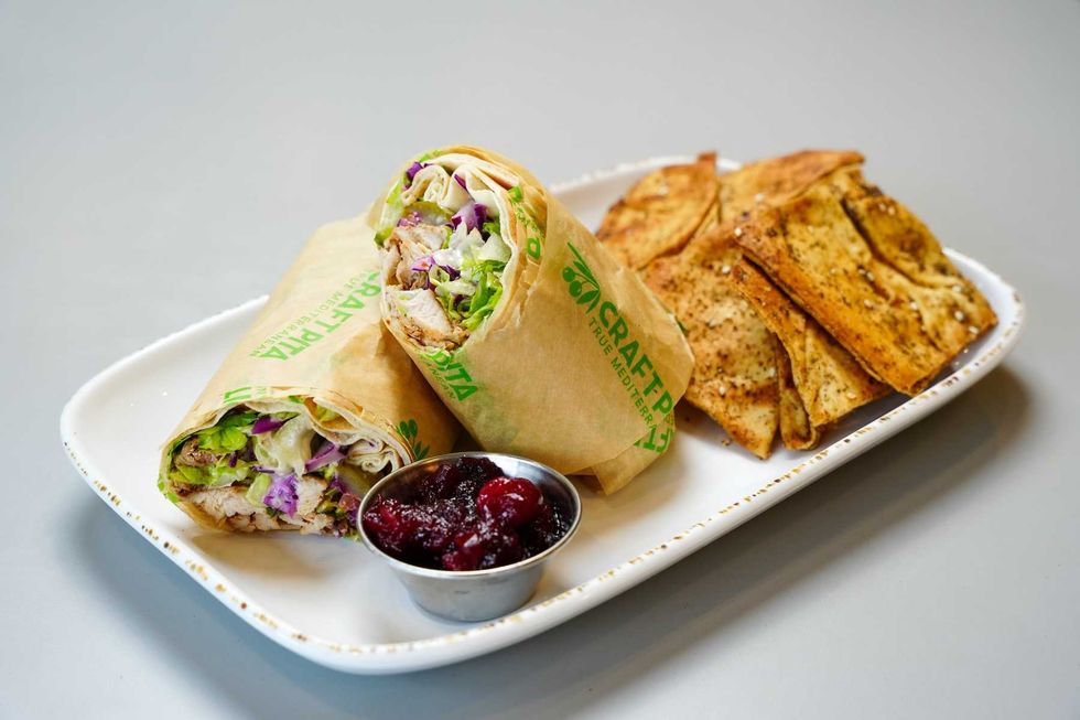 Craft pita thanksgiving wrap