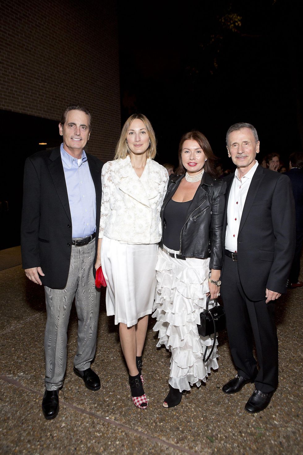 Craig and Tatiana Massey, from left, and Irina and Boris Litvak at the Rothko Chapel Moonrise Party October 2014
