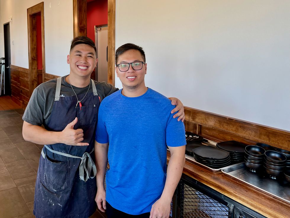 Crawfish & Noodles farmers market Cory and Hieu Nguyen