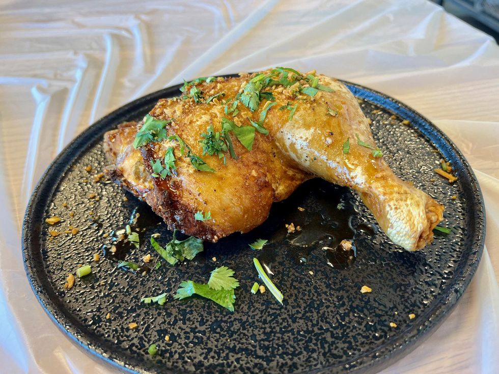 Crawfish & Noodles farmers market fried chicken