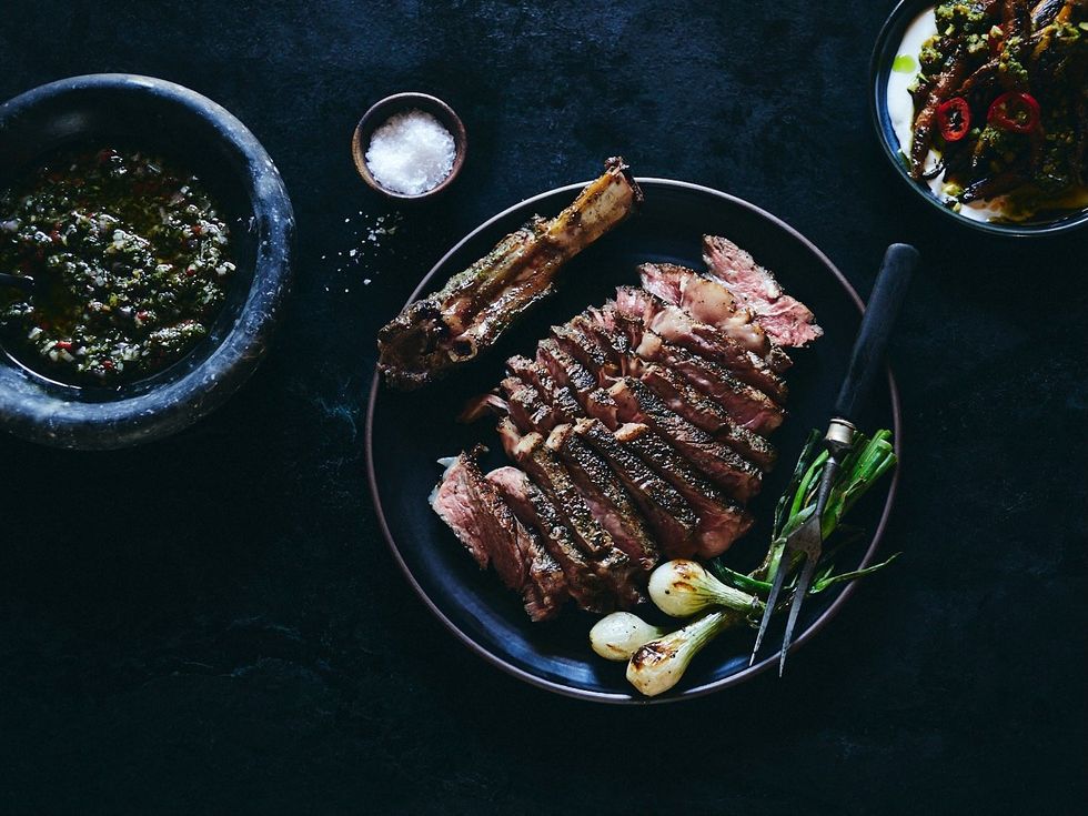 Credence restaurant food spread