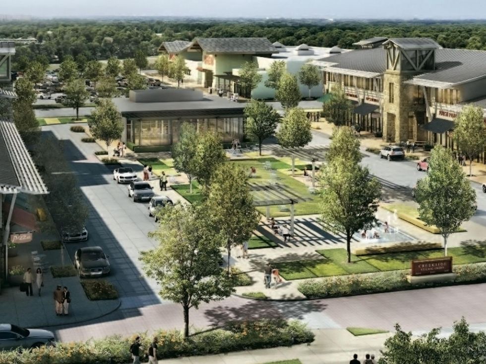 Creekside Village Center The Woodlands rendering August 2014