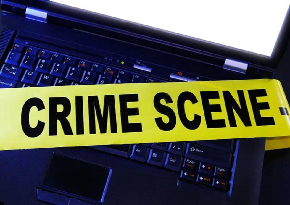 crime scene, laptop, computer