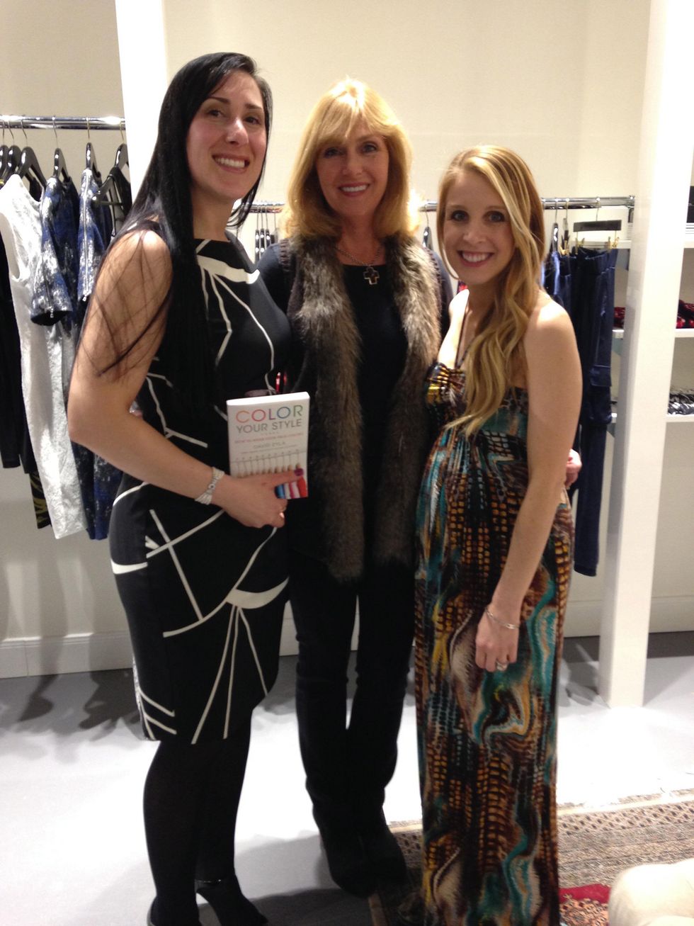 Cristina Tuckness, from left, Kathy Harrison and Katy Atlas at David Zyla at Atrium Ready to Wear January 2014