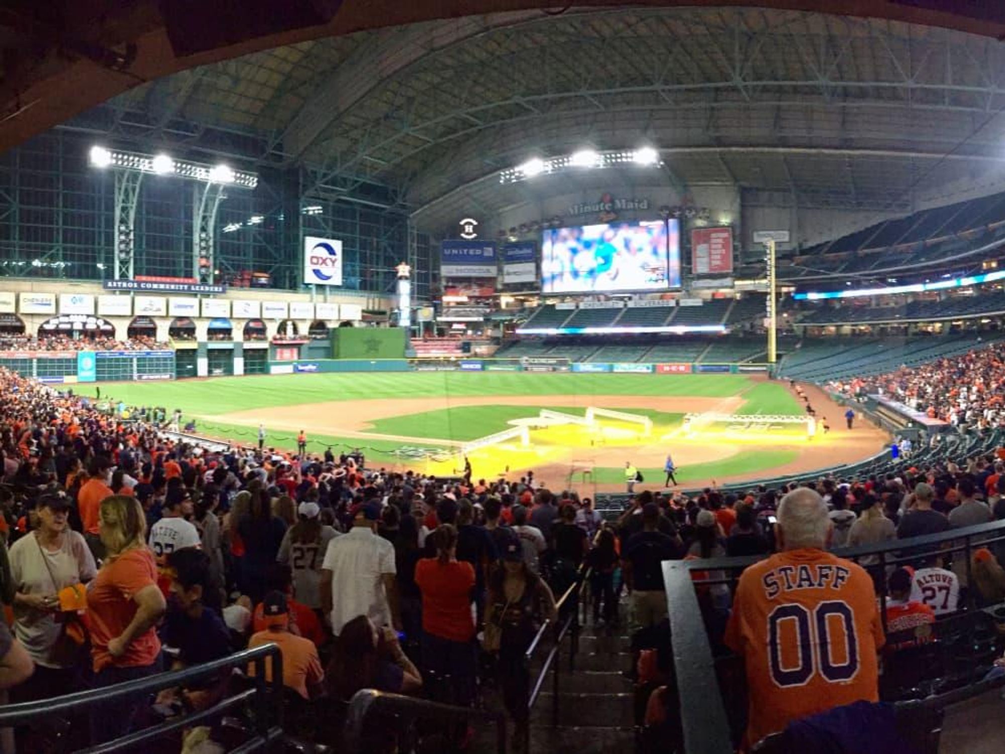 Cropped photo of crowd at Minute Maid Park Game 7 World Series