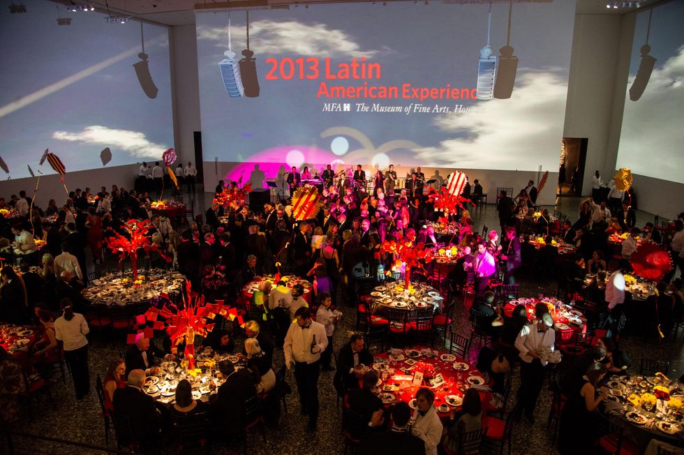 crowd, venue at Cullinan Hall at the MFAH Latin American Experience November 2013