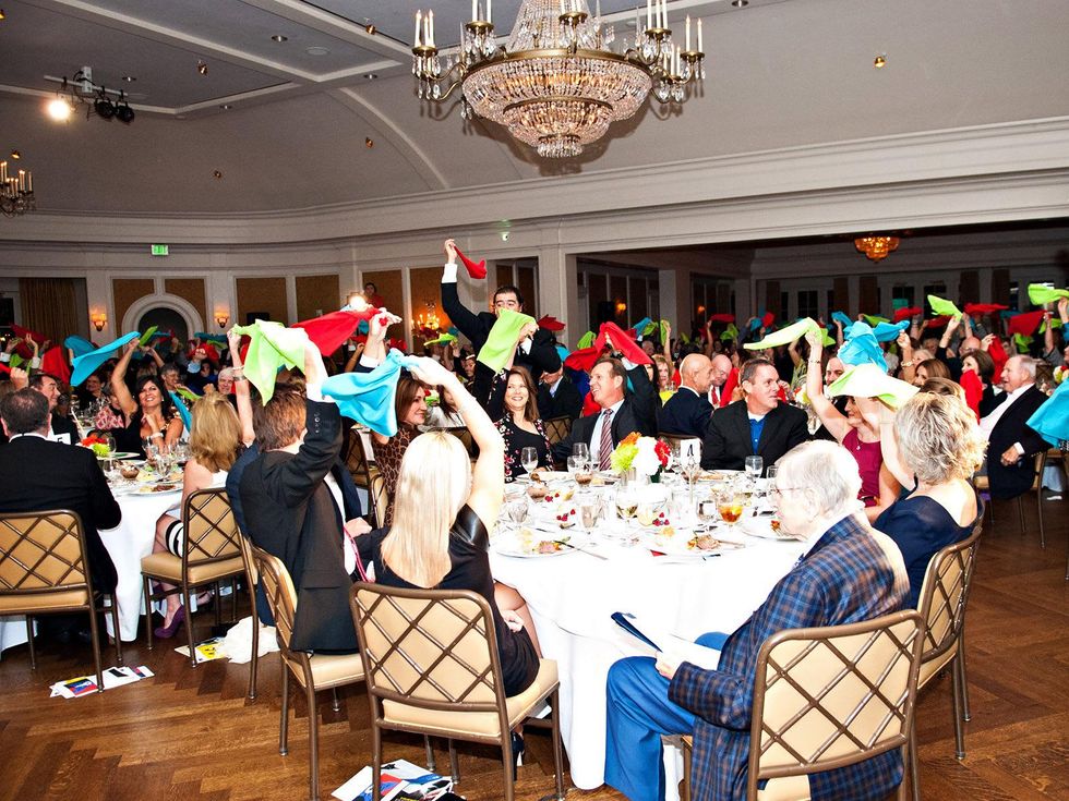 crowd, venue at the Friends for Life Gala October 2013
