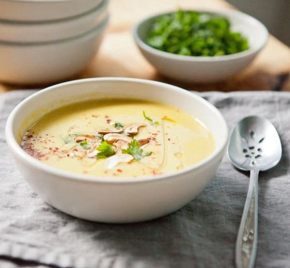 Curried cauliflower soup at Corner Table July 2013