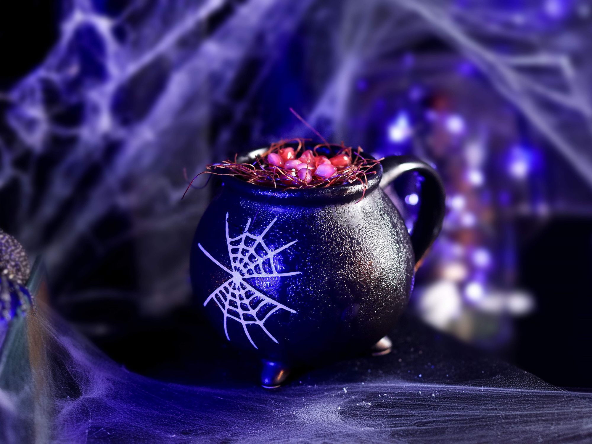 Cursed Cauldron Halloween cocktail