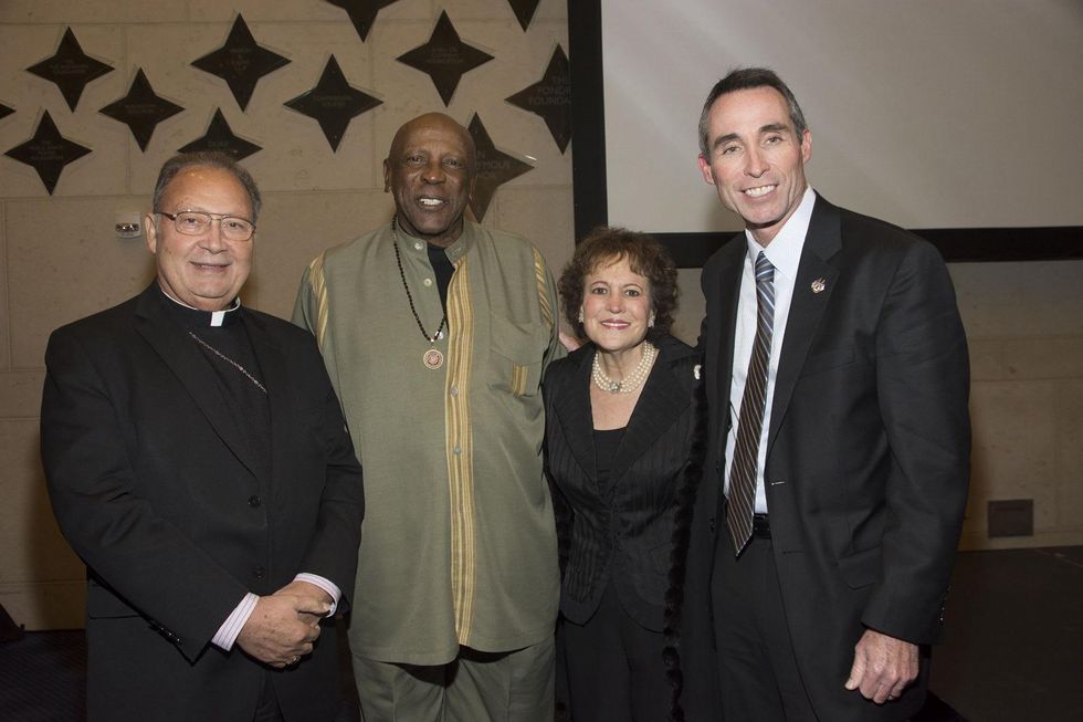 Curtis J. Guillory, from left, Louis Gossett Jr., Regina Rogers and John Ross at the ADL Houston in Concert Against Hate November 2014