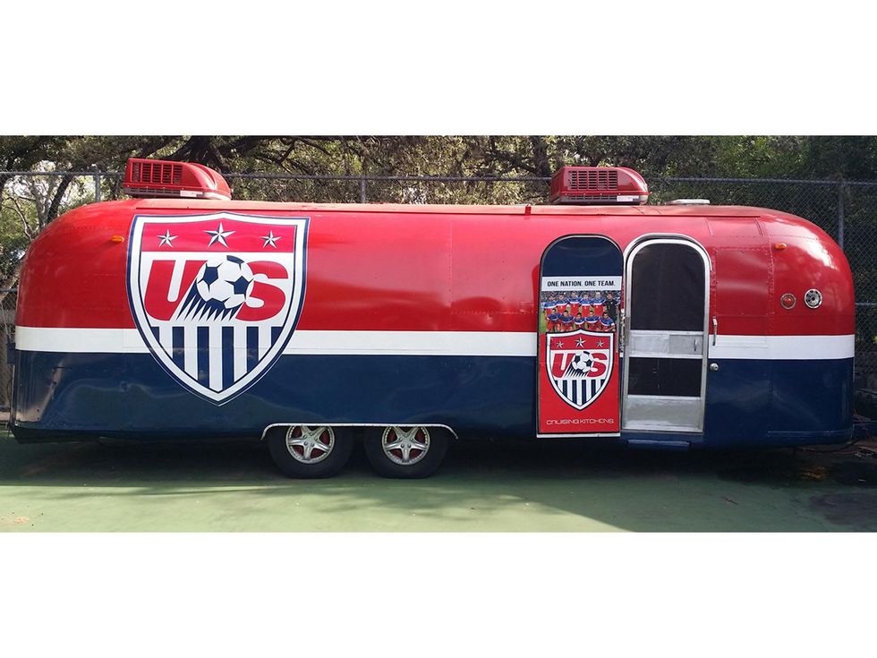 custom AirStream bus for World Cup July 2014