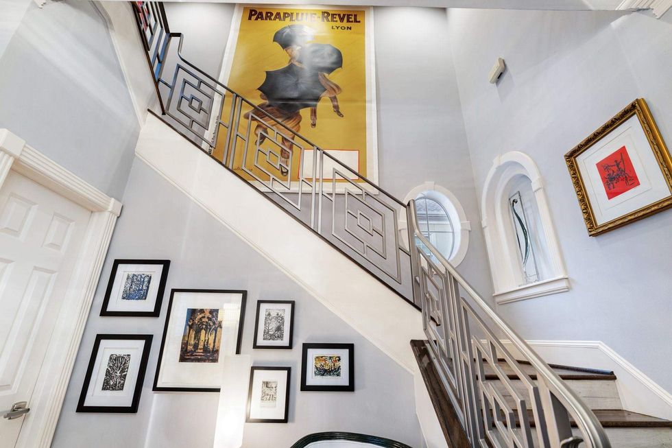 Custom wrought-iron stairway