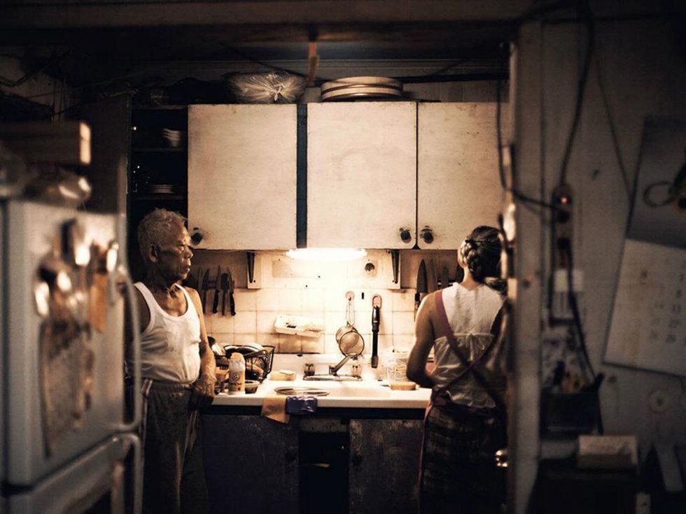 Cutie and the Boxer movie scene kitchen