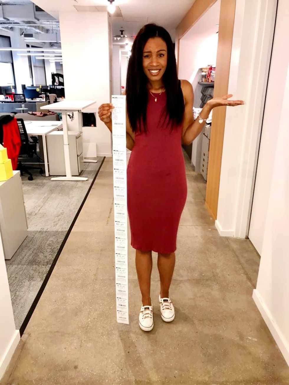 CVS receipt woman long
