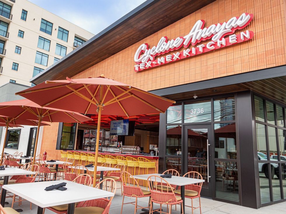 Cyclone Anaya's River Oaks exterior patio