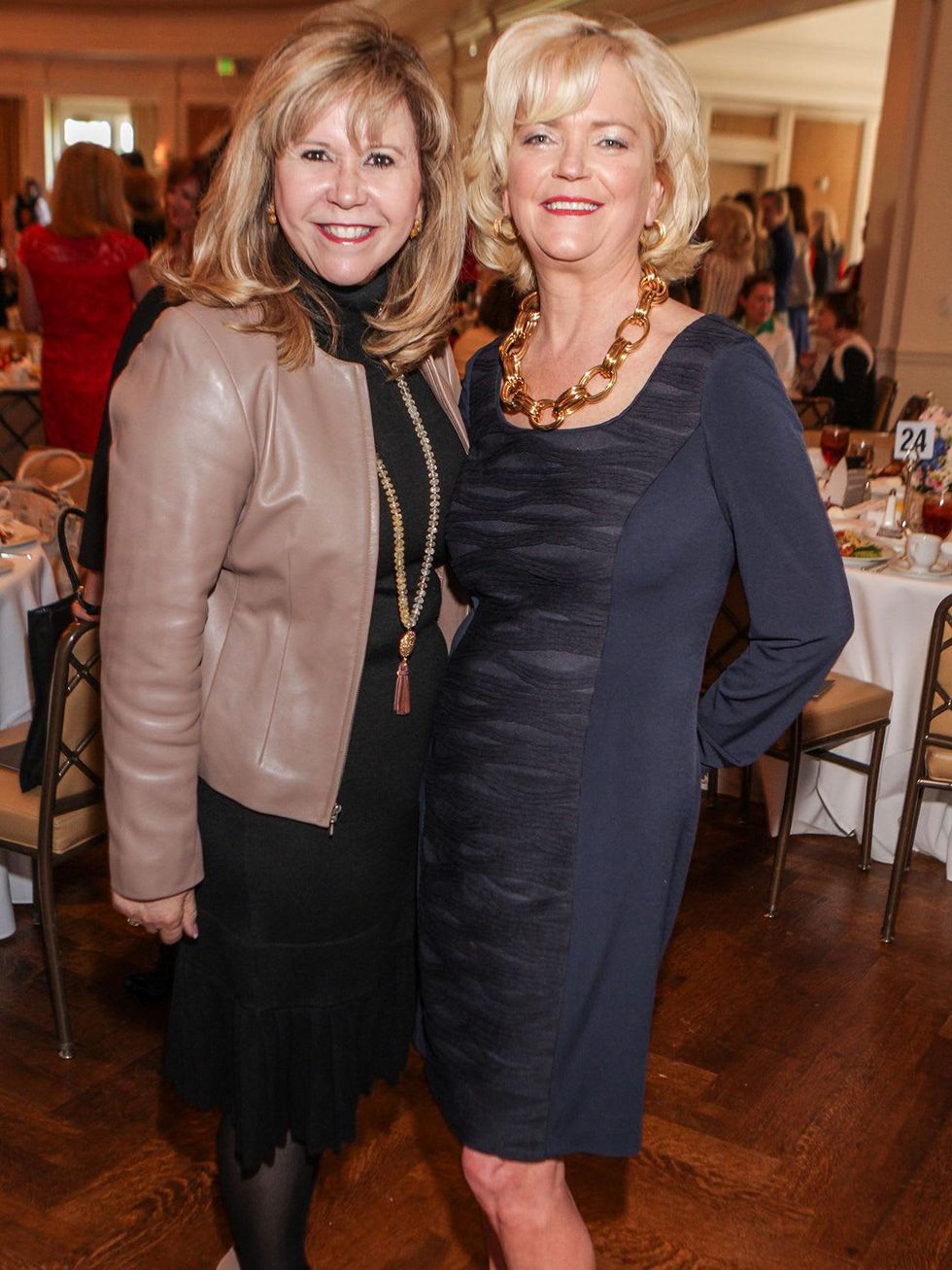 Cyndy Garza Roberts, left, and Chree Boydstun at the Passion for Fashion luncheon March 2014