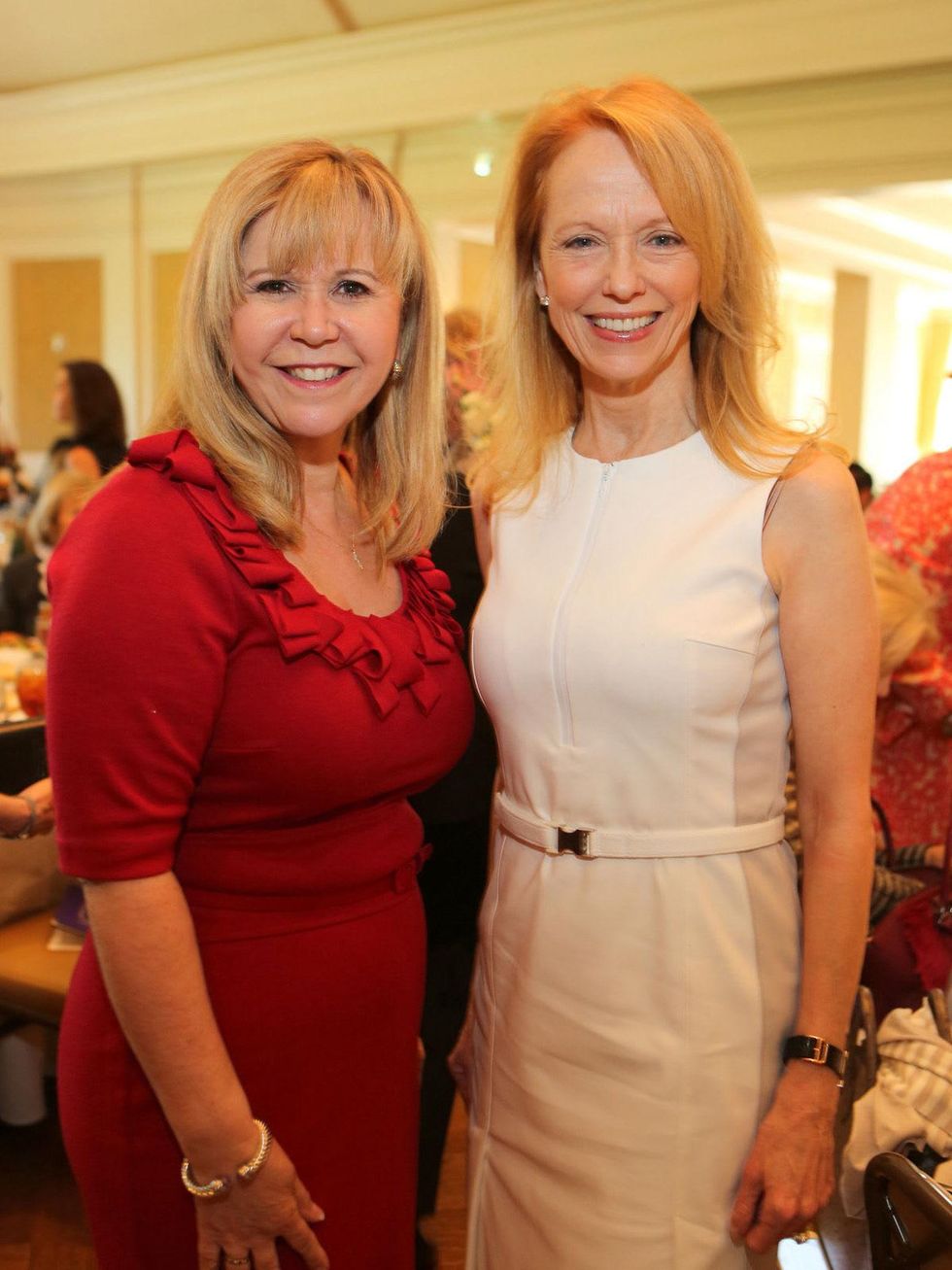 Cyndy Garza-Roberts, left, and Susan Krohn at the St. Luke's Friends of Nursing luncheon April 2014