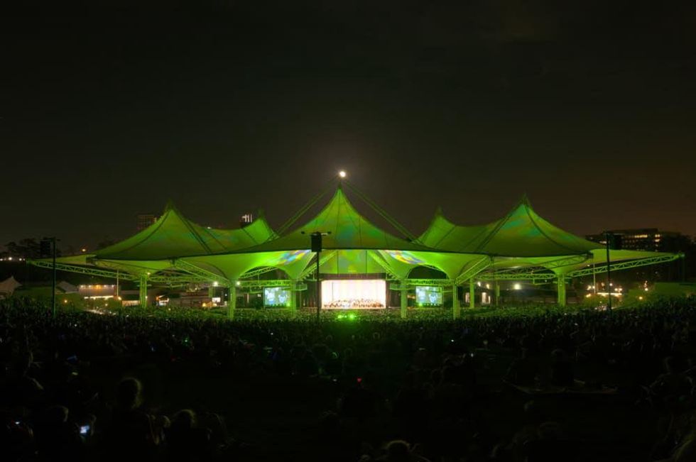 Cynthia Woods Mitchell Pavilion, evening, concert, Houston Symphony