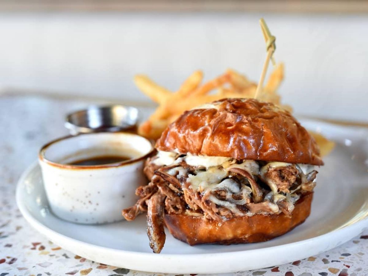 Brisket French dip. CultureMap Houston