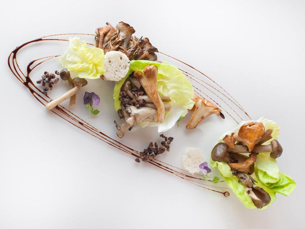Daivd Coffman new chef at Up Restaurant October 2013 Mushroom salad