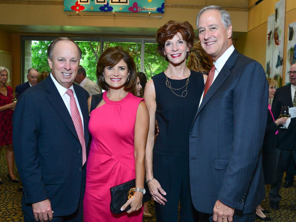 Dan and Lori Wolterman, from left, with Mary and Will Williams at the Memorial Hermann Razzle Dazzle Pink Luncheon October 2013